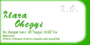 klara ohegyi business card